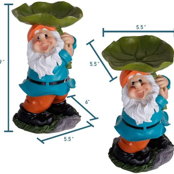 9" Adorable Garden Gnome Outdoor Statue - Picture 2 of 2